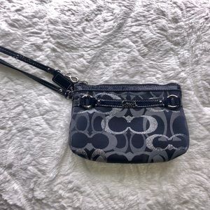 Blue Coach Wristlet